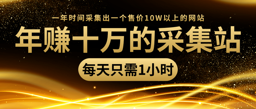 年赚十万的采集站，每天却只需要1小时，一年时间采集出一个售价10W以上的网站-私藏资源社