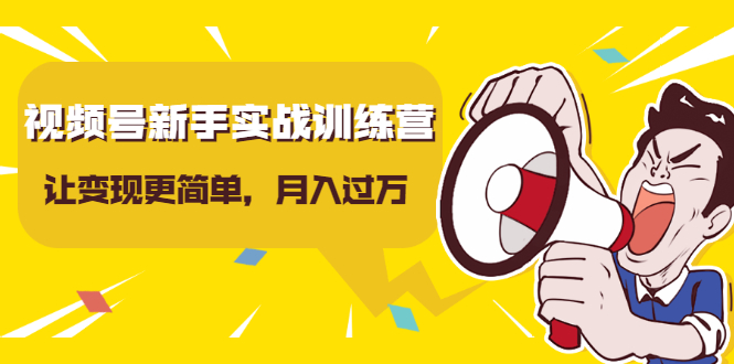 视频号新手实战训练营，让变现更简单，玩赚视频号，轻松月入过万-私藏资源社