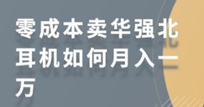 零成本卖华强北耳机如何月入10000+，教你在小红书上卖华强北耳机-私藏资源社