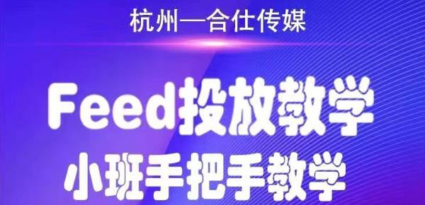 合仕传媒Feed投放教学，手把手教学，开车烧钱必须自己会-私藏资源社