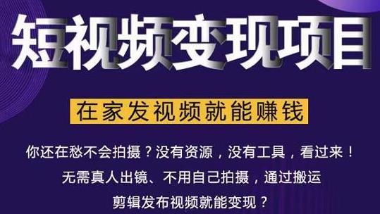 在家也能操作的短视频赚钱项目，无需真人，不用拍摄，纯搬运月入2到5万-私藏资源社