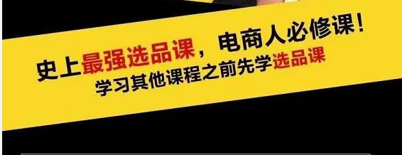 蓝海高利润选品课：你只要能选好一个品，就意味着一年轻松几百万的利润-私藏资源社