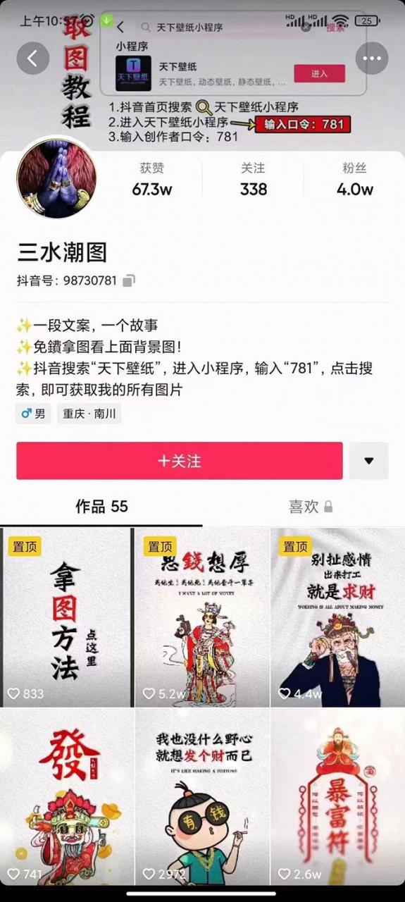 国潮壁纸变现项目，新手可操作日赚200+【素材+软件+教程】-私藏资源社