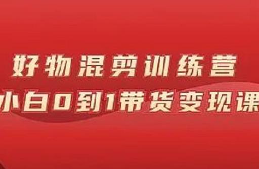 万三好物混剪训练营：小白0到1带货变现课-私藏资源社