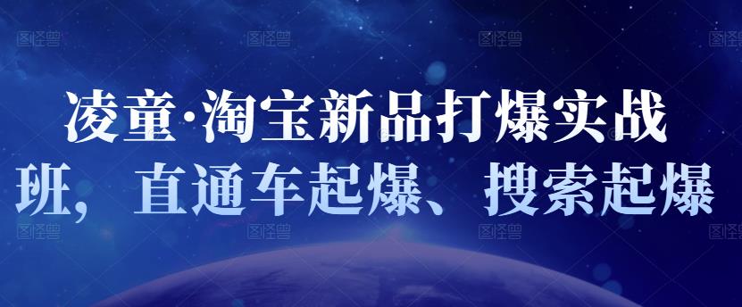 凌童·淘宝新品打爆实战班，直通车起爆、搜索起爆-私藏资源社