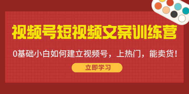 视频号短视频文案训练营：0基础小白如何建立视频号，上热门，能卖货！-私藏资源社