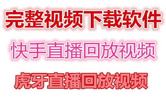 快手直播回放视频/虎牙直播回放视频完整下载(电脑软件+视频教程)-私藏资源社