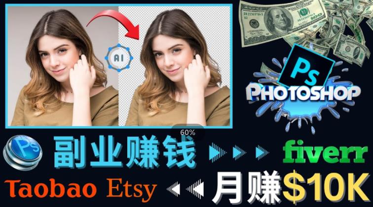 掌握PS修图技能，月赚5000美元以上–利用Adobe Photoshop赚钱的3种途径-私藏资源社