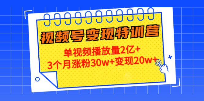 21天视频号变现特训营：单视频播放量2亿+3个月涨粉30w+变现20w+（第14期）-私藏资源社