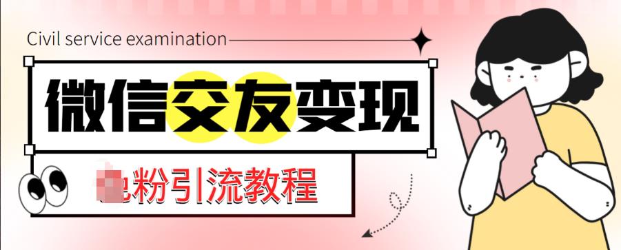 微信交友变现项目，吸引全网LSP男粉精准变现，小白也能轻松上手，日入500+-私藏资源社