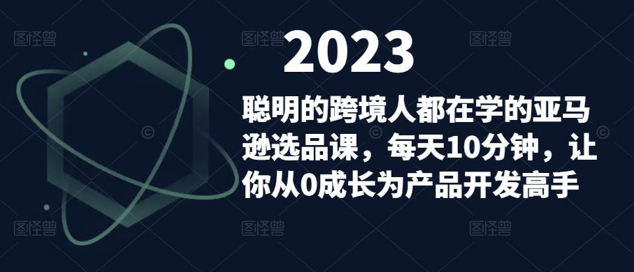 聪明的跨境人都在学的亚马逊选品课，每天10分钟，让你从0成长为产品开发高手-私藏资源社