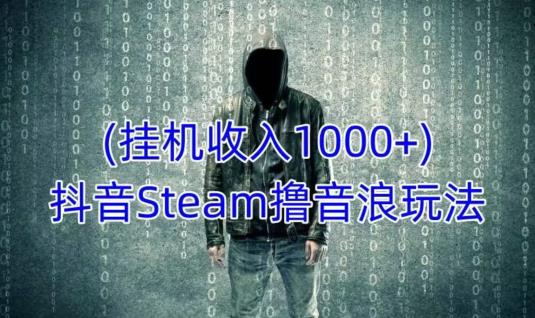 抖音Steam撸音浪玩法，挂机一天收入1000+不露脸 不说话 不封号 社恐人群福音-私藏资源社