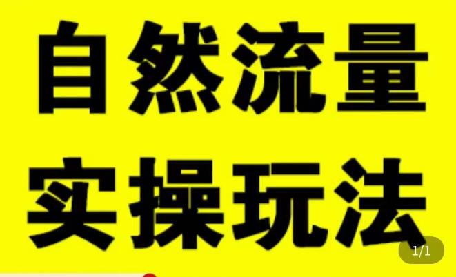 拼多多自然流量天花板，拼多多自然流的实操玩法，自然流量是怎么来的，如何开车带来自然流等知识-私藏资源社