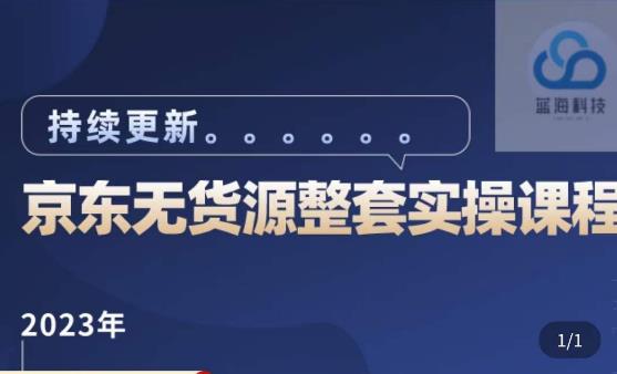 蓝七·2023京东店群整套实操视频教程，京东无货源整套操作流程大总结，减少信息差，有效做店发展-私藏资源社