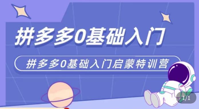 六一电商·拼多多运营0-1实操特训营，拼多多从基础到进阶的可实操玩法-私藏资源社