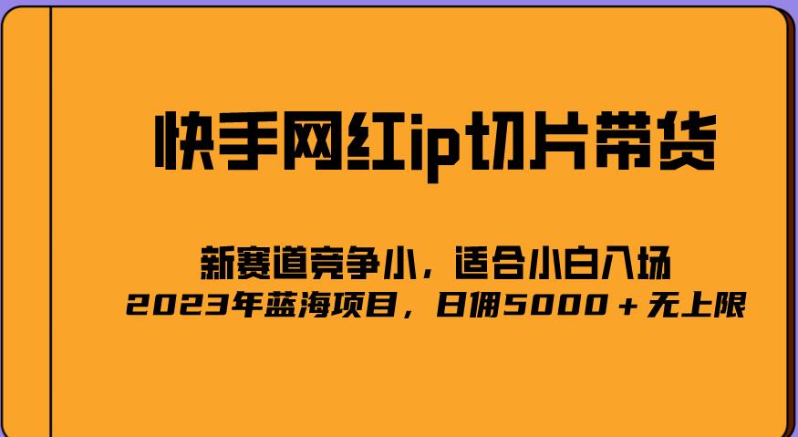 2023爆火的快手网红IP切片，号称日佣5000＋的蓝海项目，二驴的独家授权-私藏资源社