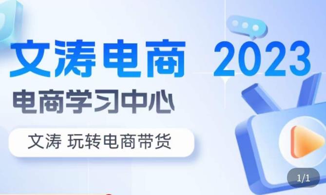 文涛电商·7天零基础自然流起号，​快速掌握店铺运营的核心玩法，突破自然展现量，玩转直播带货-私藏资源社