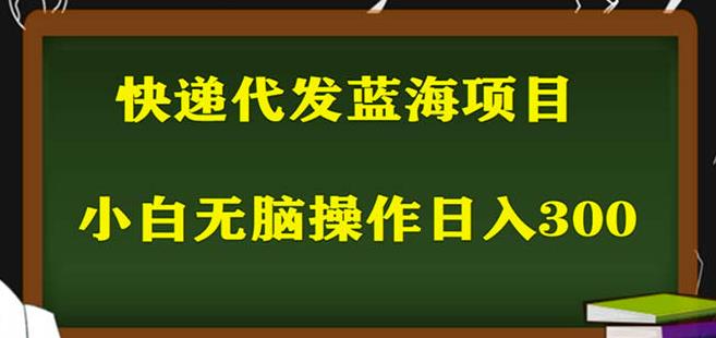 2023最新蓝海快递代发项目，小白零成本照抄也能日入300+-私藏资源社