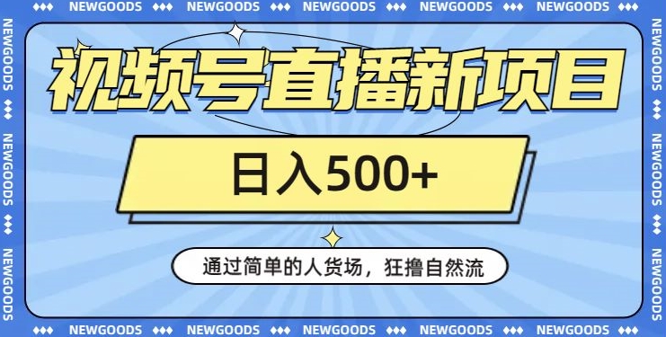 视频号直播新项目，通过简单的人货场，狂撸自然流，日入500+【260G资料】-私藏资源社