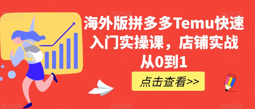 海外版拼多多Temu快速入门实操课，店铺实战从0到1-私藏资源社