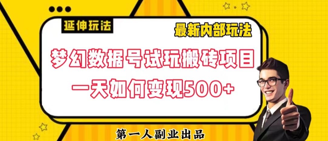 数据号回归玩法游戏试玩搬砖项目再创日入500+【揭秘】-私藏资源社