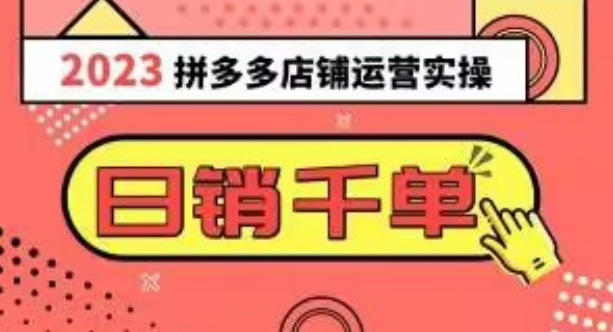 2023拼多多运营实操，每天30分钟日销1000＋，爆款选品技巧大全（10节课）-私藏资源社