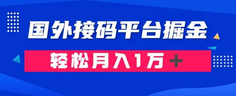 通过国外接码平台掘金：成本1.3，利润10＋，轻松月入1万＋【揭秘】-私藏资源社