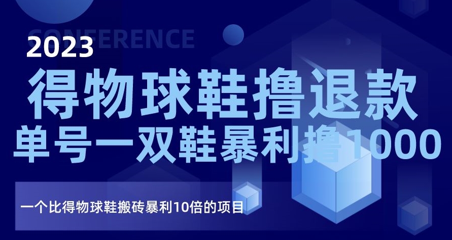 2023得物球鞋撸退款，单号一双鞋暴利撸1000，一个比得物球鞋搬砖暴利10倍的项目【揭秘】-私藏资源社