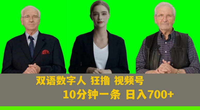 Ai生成双语数字人狂撸视频号，日入700+内附251G素材【揭秘】-私藏资源社