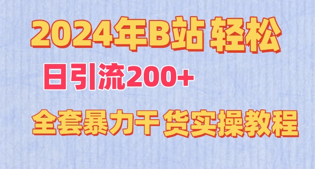 2024年B站轻松日引流200+的全套暴力干货实操教程【揭秘】-私藏资源社