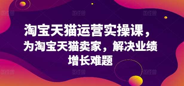 淘宝天猫运营实操课，为淘宝天猫卖家，解决业绩增长难题-私藏资源社