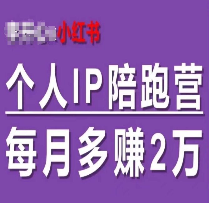 小红书个人IP陪跑营，60天拥有自动转化成交的双渠道个人IP，每月多赚2w-私藏资源社