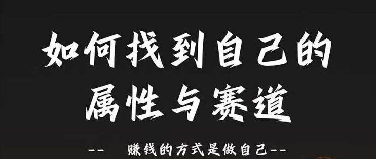 赛道和属性2.0：如何找到自己的属性与赛道，赚钱的方式是做自己-私藏资源社