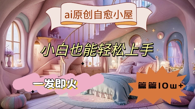 ai原创治愈小屋，小白也能轻松上手，一发即火，篇篇10w+【揭秘】-私藏资源社